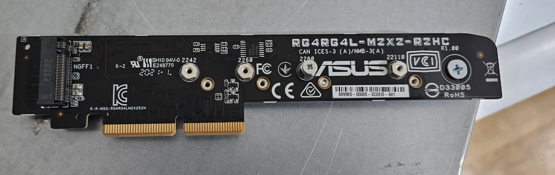 ASUS RS620SA-E10-RS12 M.2 Riser Card Side 1